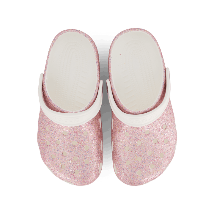 Classic Glitter Clog K White/Rainbow