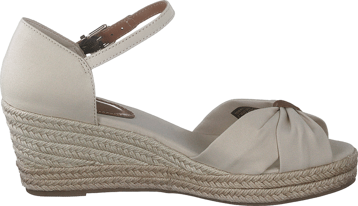 Základné otvorené topánky so stredným klinom Classic Beige