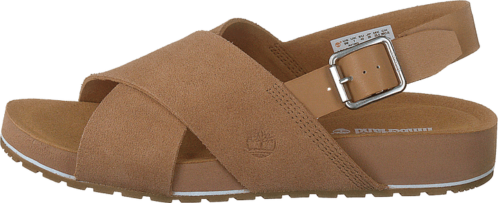 Malibu Waves Basic X Strap Sandal Medium Beige Suede