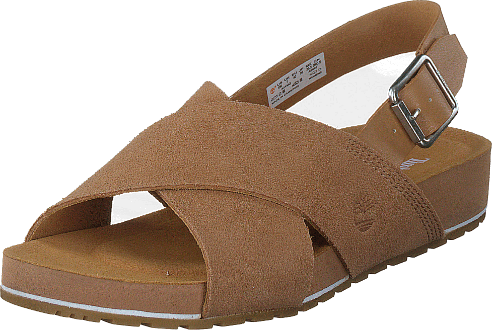 Malibu Waves Basic X Strap Sandal Medium Beige Suede