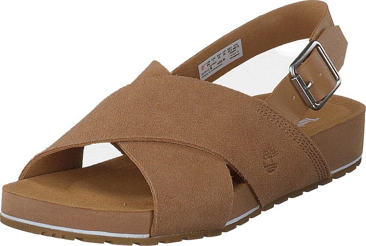 Malibu Waves Basic X Strap Sandal Medium Beige Suede