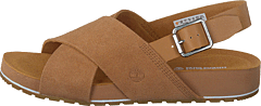 Malibu Waves Basic X Strap Sandal Medium Beige Suede