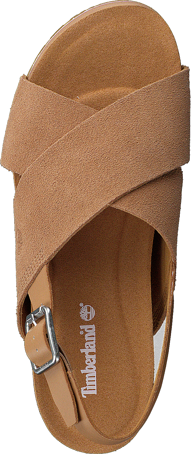 Malibu Waves Basic X Strap Sandal Medium Beige Suede