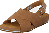 Malibu Waves Basic X Strap Sandal Medium Beige Suede