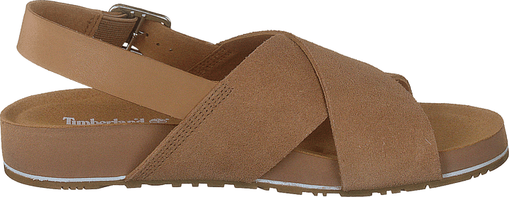 Malibu Waves Basic X Strap Sandal Medium Beige Suede