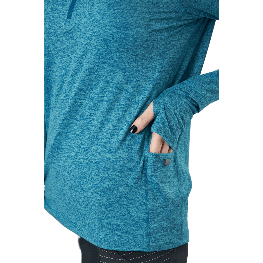 Nike Element Women's 1/2-zip R Marina/washed Teal/htr/reflect