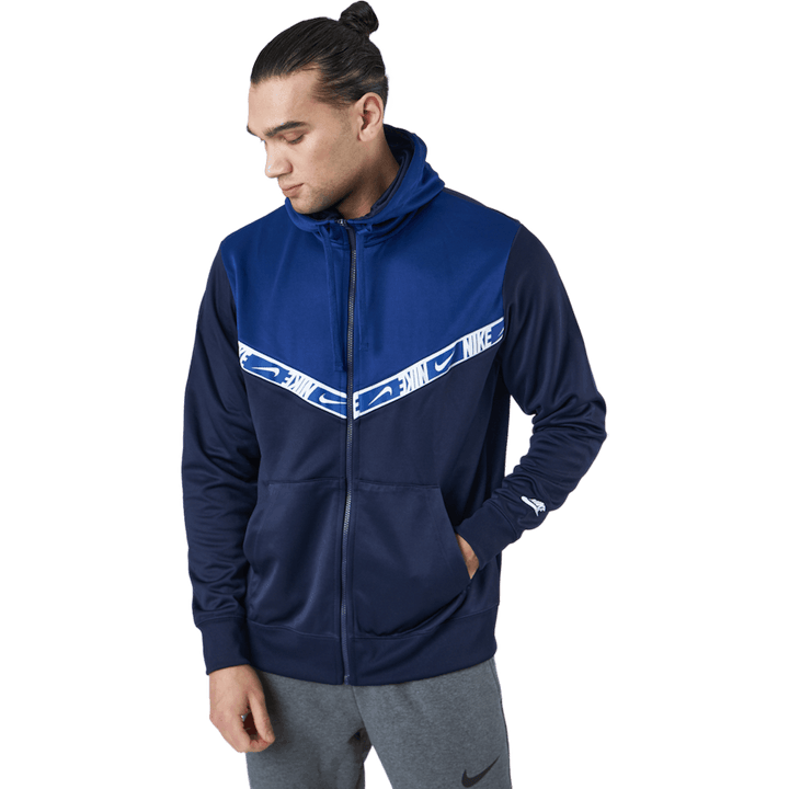 Pánské celorozepínací tričko Nike Sportswear Blackened Blue/deep Royal Blue