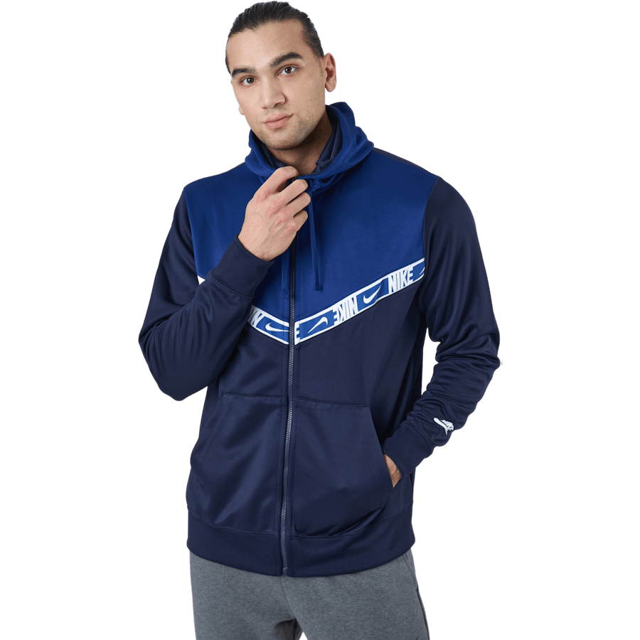 Pánské celorozepínací tričko Nike Sportswear Blackened Blue/deep Royal Blue
