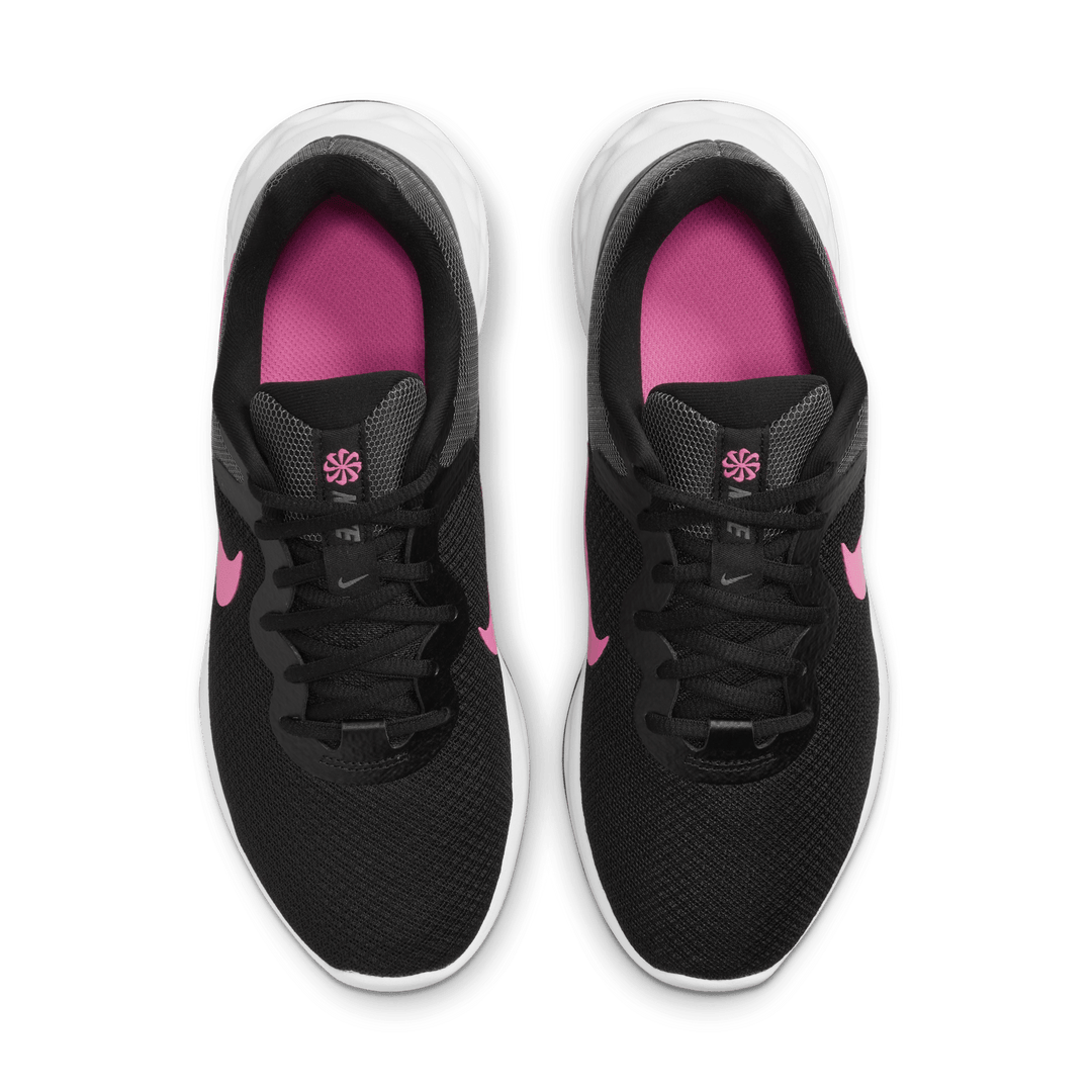 Nike Revolution 6 Runn pour Femme Noir/Rose Hyper/Gris Fer