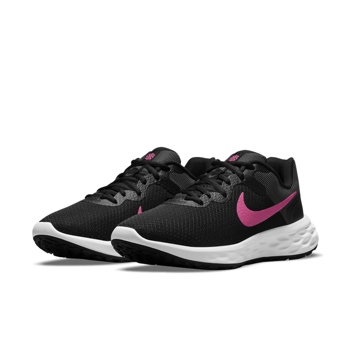 Nike Revolution 6 Runn pour Femme Noir/Rose Hyper/Gris Fer