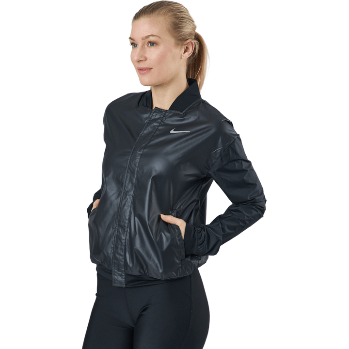 Swoosh Run Women's Running Jacket BLACK/WHITE