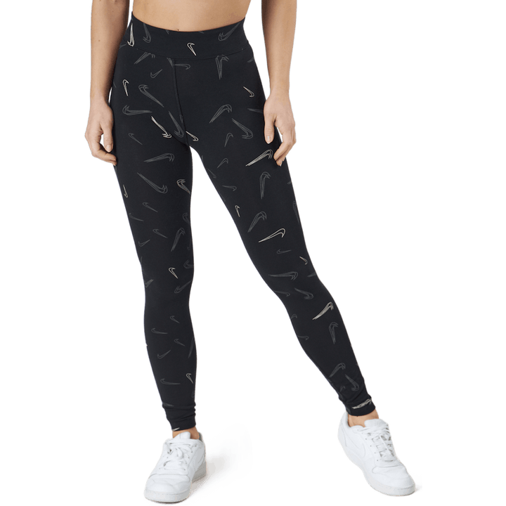 W Nsw Hw Tight Aop Prnt Nero/Bianco