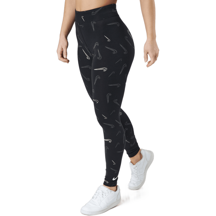 W Nsw Hw Tight Aop Prnt Nero/Bianco