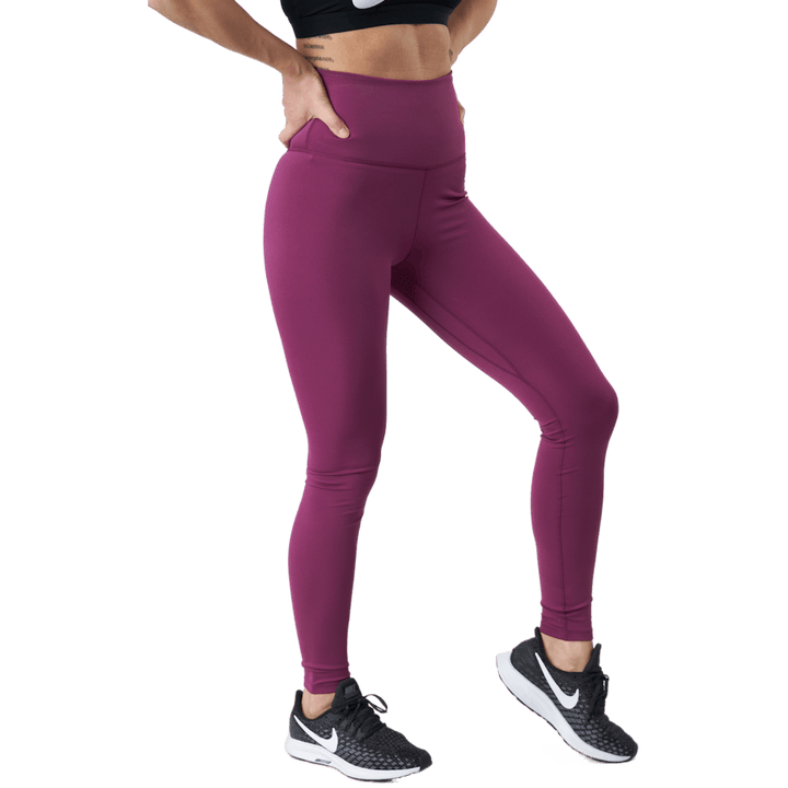 Nike One Dri-fit Women's High- Sangria/white