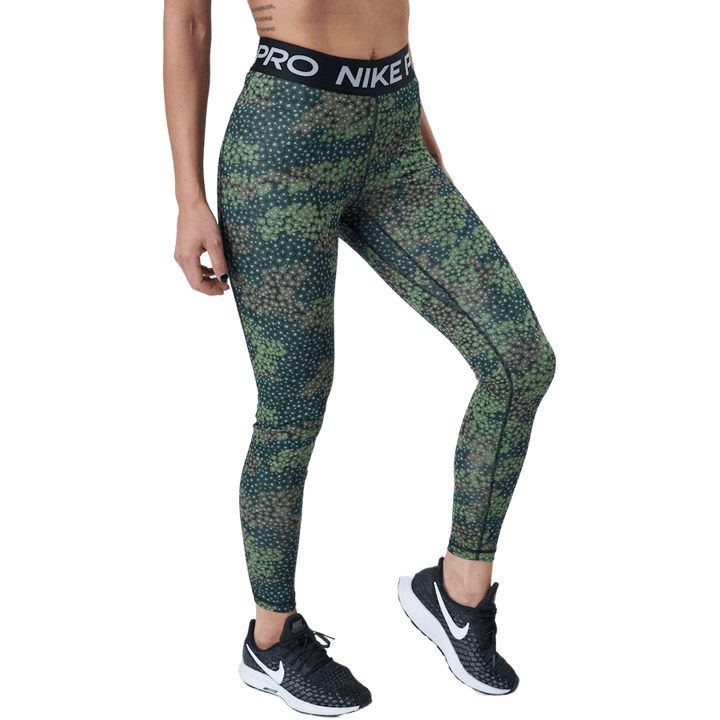 Nike Pro Dri-fit Women's Print Treeline/black/white