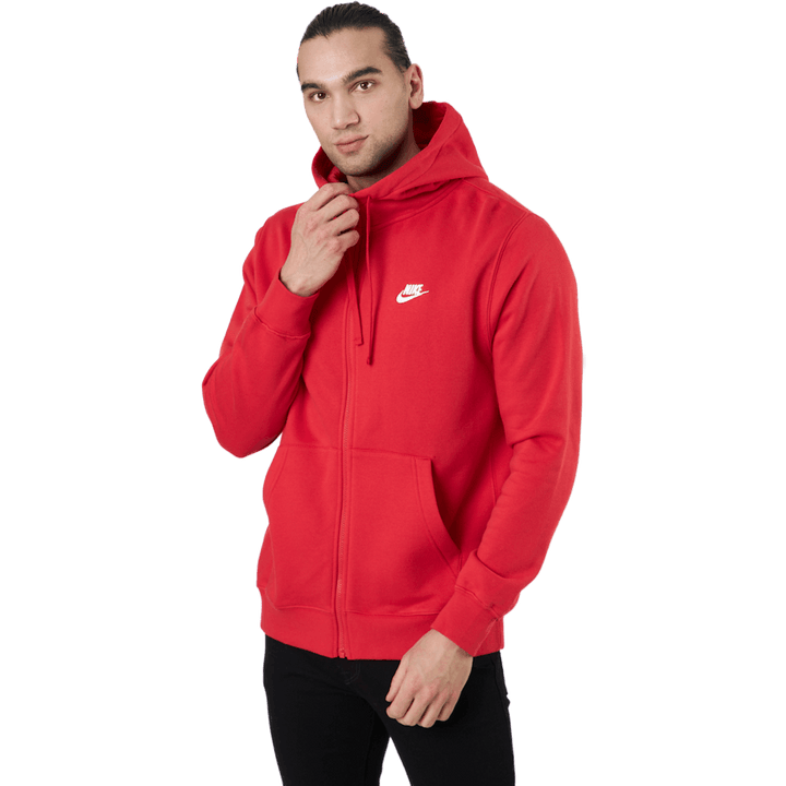 Sportswear Club Fleece Men's Full-Zip Hoodie UNIVERSITY RED/UNIVERSITY RED/WHITE
