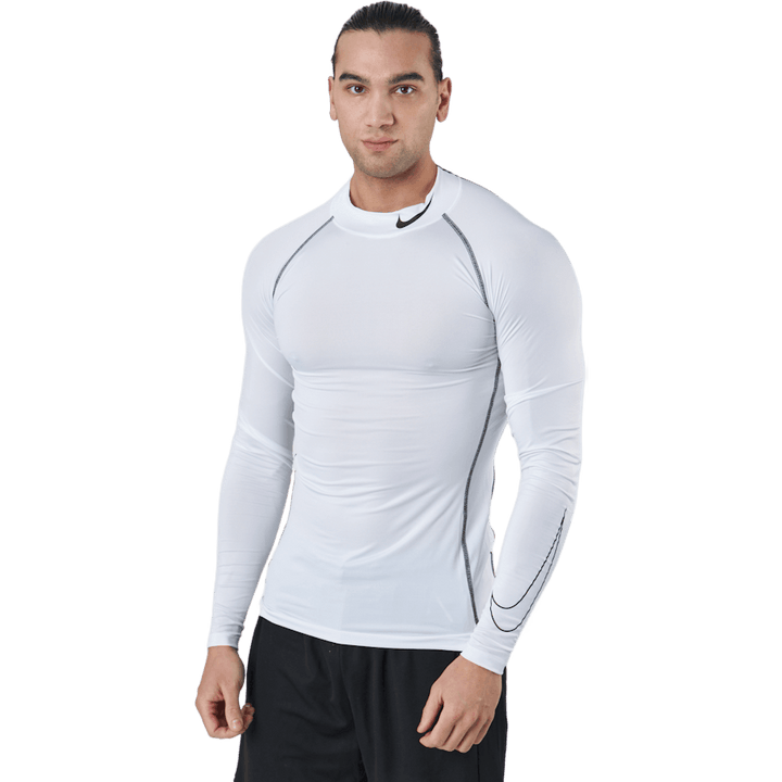 Nike Pro Dri-FIT Herren Tight Fit Langarm-Top WEISS/SchWARZ/SchWARZ