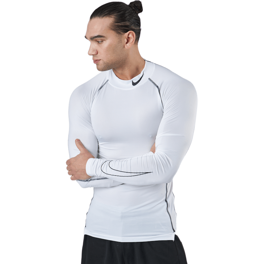 Nike Pro Dri-FIT Herren Tight Fit Langarm-Top WEISS/SchWARZ/SchWARZ