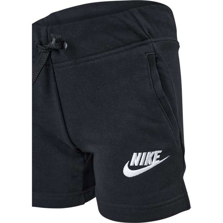 Sportswear Club Big Kids' (Girls') French Terry Shorts BLACK/WHITE