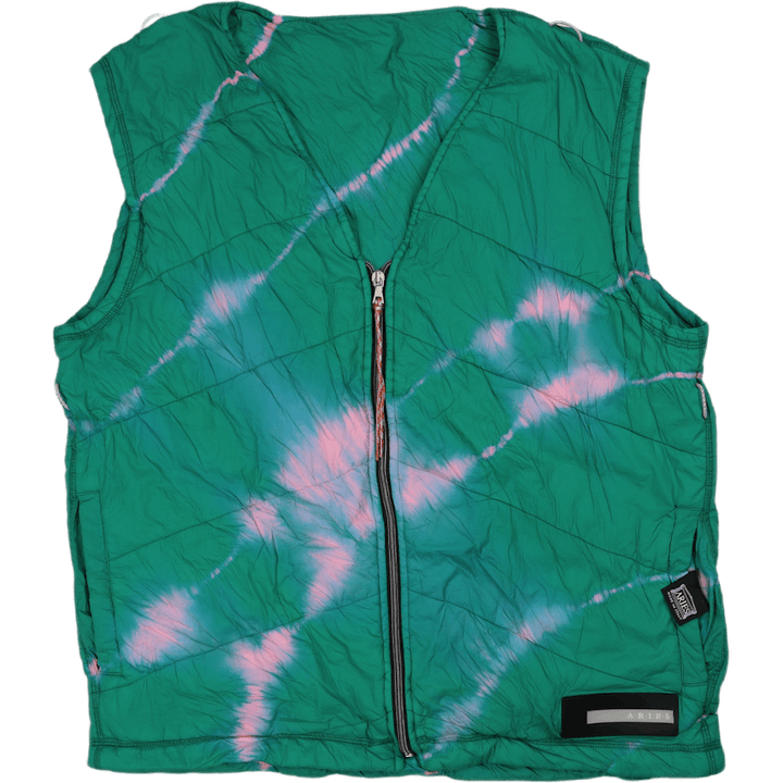 Tie-dye Padded Liner Gilet Pink/aqua