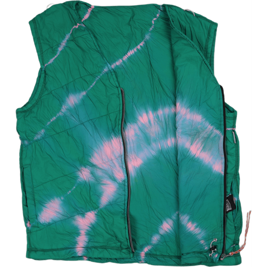Tie-dye Padded Liner Gilet Pink/aqua