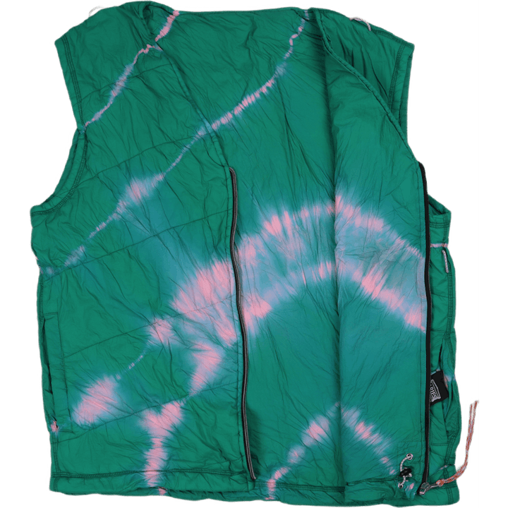 Tie-dye Padded Liner Gilet Pink/aqua