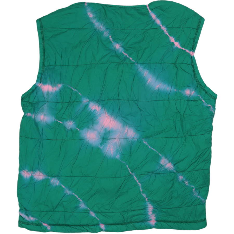 Tie-dye Padded Liner Gilet Pink/aqua