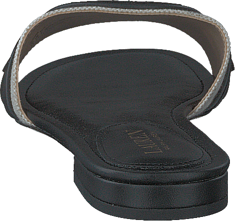 Alegra Canvas-Leather Slide Sandal Natural / Black