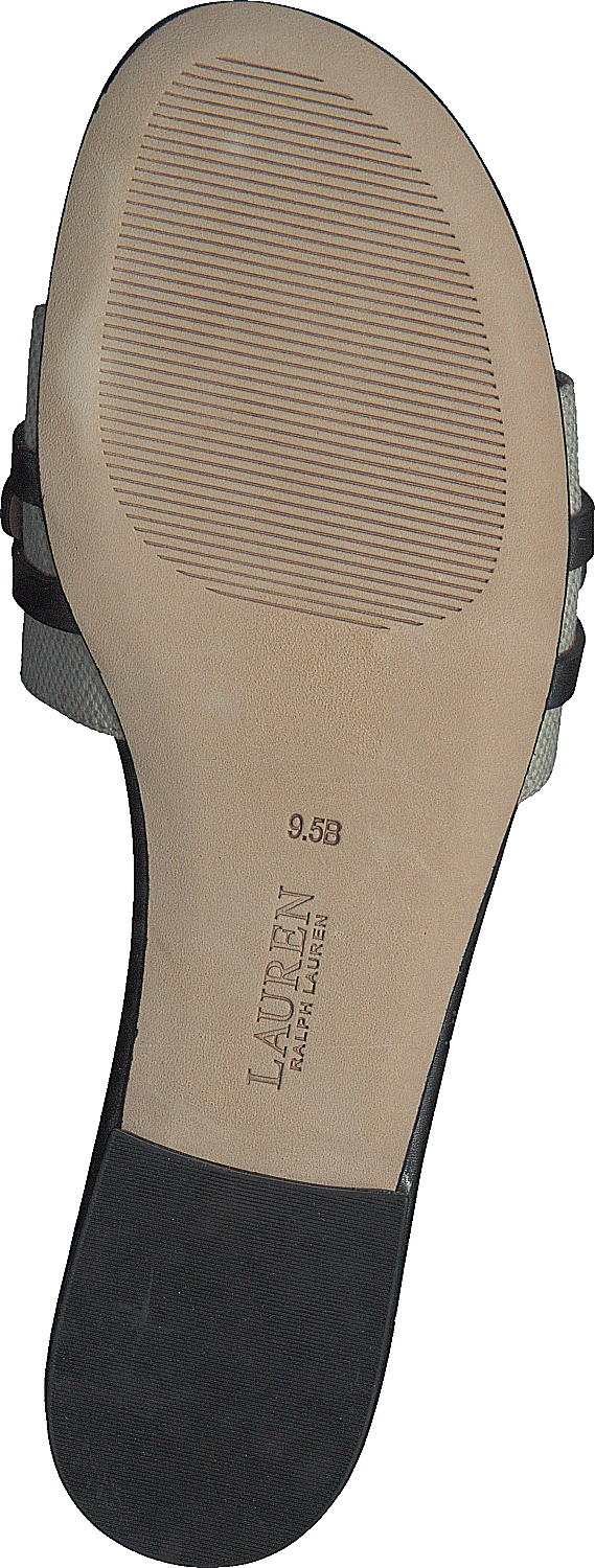 Alegra Canvas-Leather Slide Sandal Natural / Black