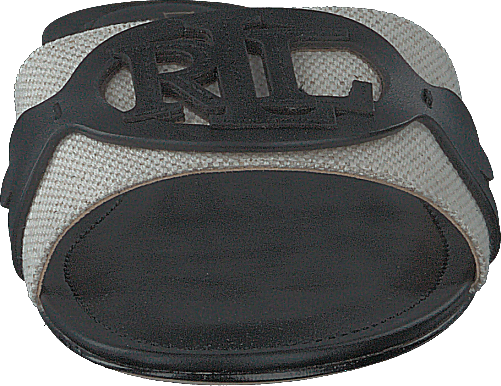 Alegra Canvas-Leather Slide Sandal Natural / Black