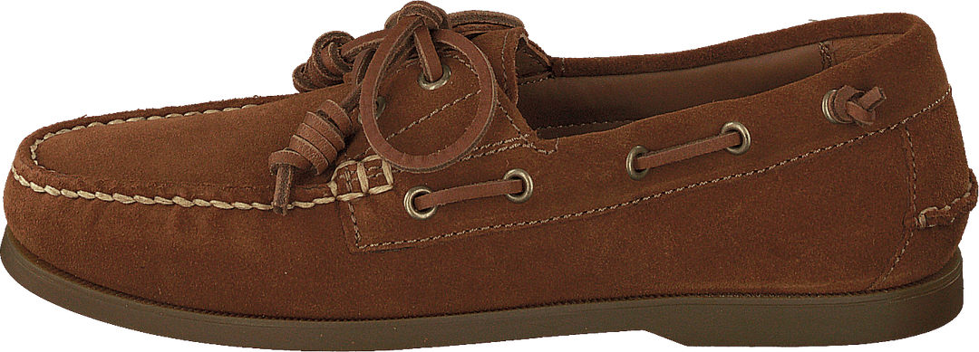 Chaussure bateau en daim Merton, couleur rouille pâle