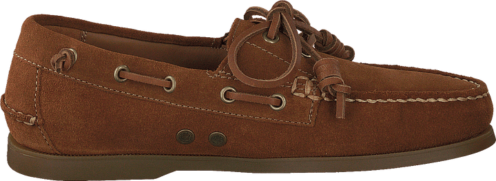 Chaussure bateau en daim Merton, couleur rouille pâle