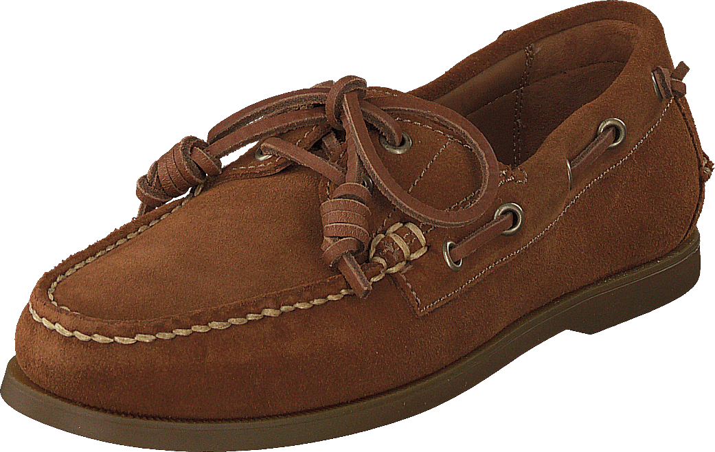 Chaussure bateau en daim Merton, couleur rouille pâle
