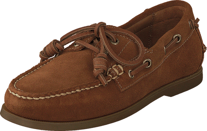 Chaussure bateau en daim Merton, couleur rouille pâle
