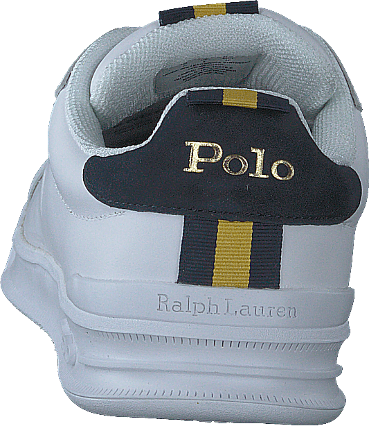 Sneaker Heritage Court II in pelle Bianco/Navy/Oro