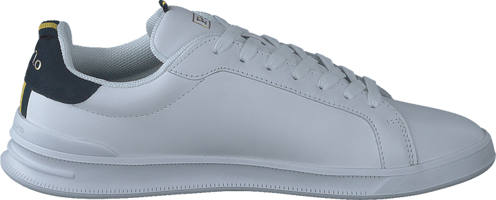 Sneaker Heritage Court II in pelle Bianco/Navy/Oro