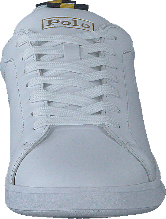 Sneaker Heritage Court II in pelle Bianco/Navy/Oro