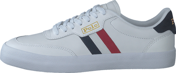 Court Leder Sneaker Navy/Creme/Rot