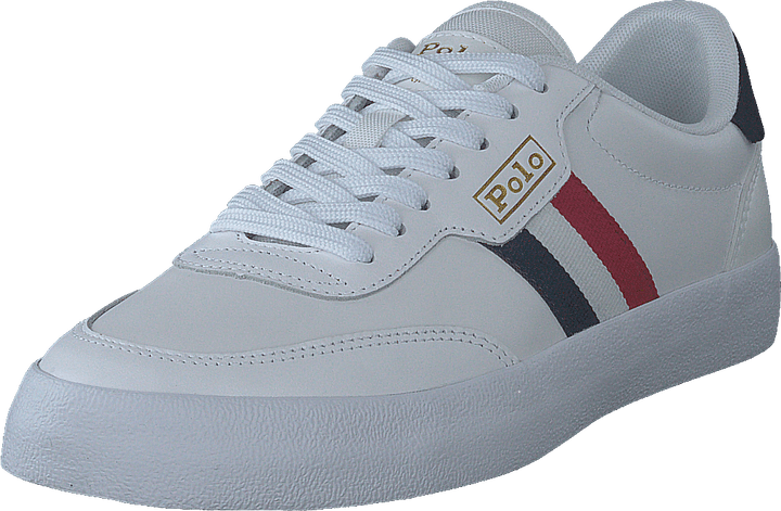 Court Leder Sneaker Navy/Creme/Rot