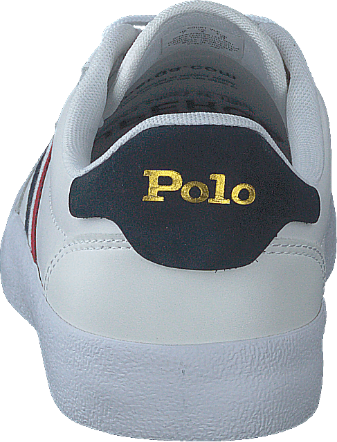 Court Leder Sneaker Navy/Creme/Rot