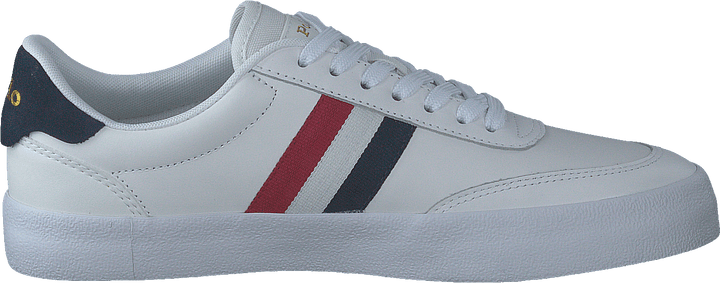 Court Leder Sneaker Navy/Creme/Rot
