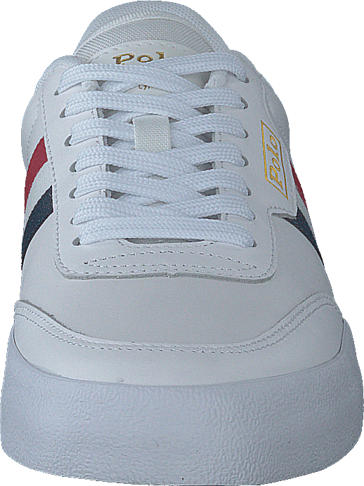 Court Leder Sneaker Navy/Creme/Rot