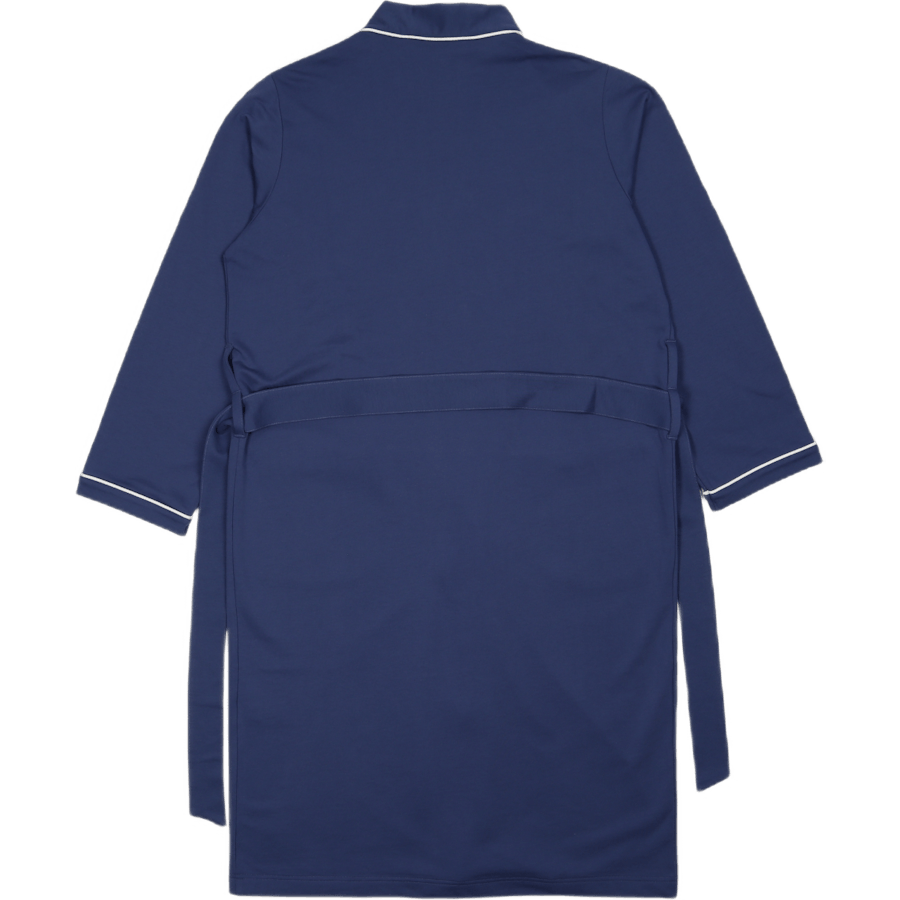 Cotton-Blend Jersey Robe Light Navy