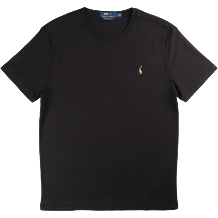 Benutzerdefinierte Slim Fit Soft Cotton T-Shirt Polo Schwarz