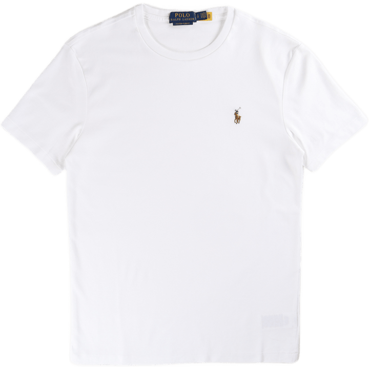 T-shirt blanc en coton doux coupe ajustée