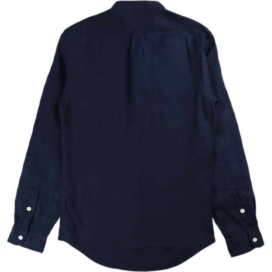 Slim Fit Linen Shirt Newport Navy