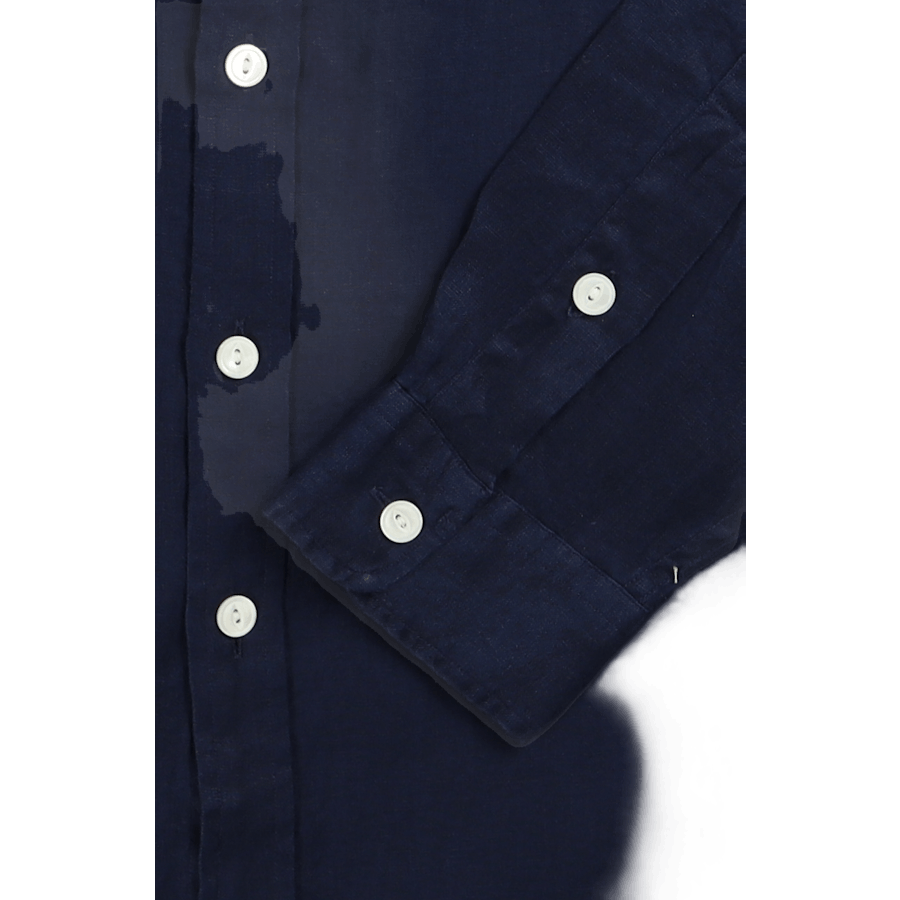 Slim Fit Linen Shirt Newport Navy