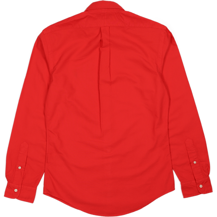 Slim Fit Garment-Dyed Oxford Shirt Tomato