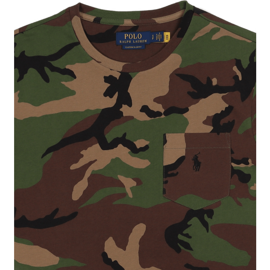 Vlastní tričko Slim Fit Camo Pocket T-Shirt Surplus Camo