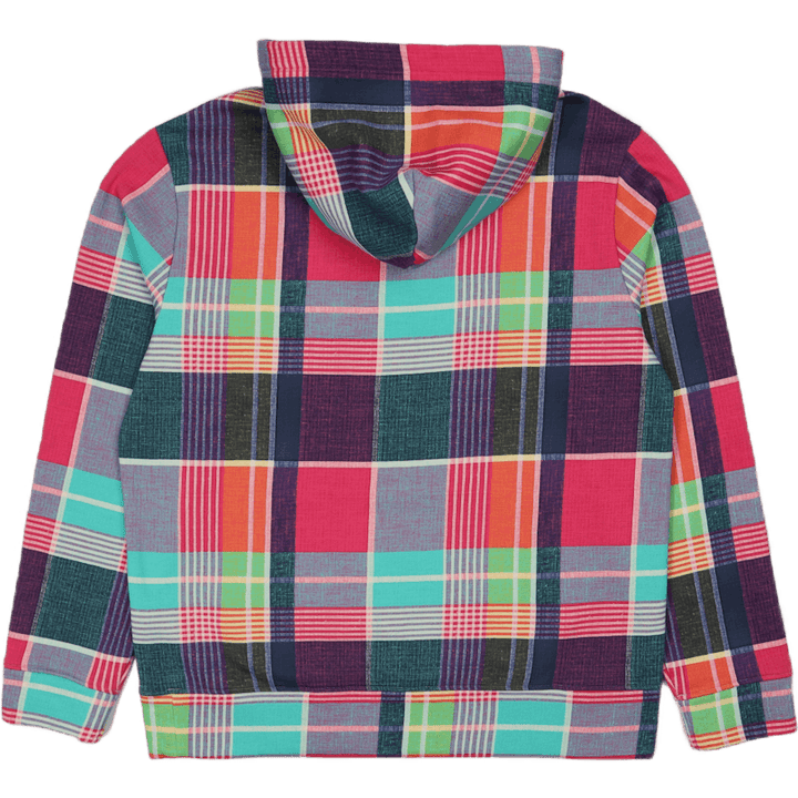 Polo Sport Madras-Print Hoodie Madras Print Pink Multi